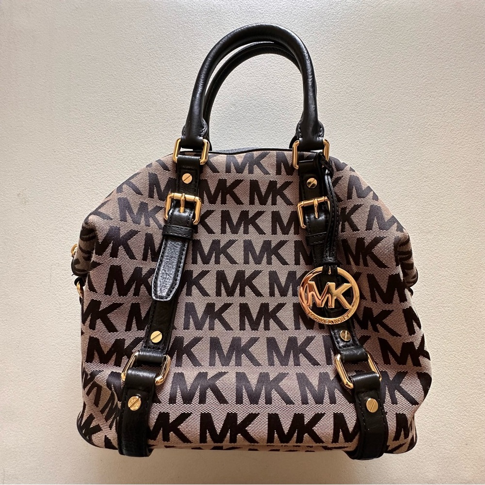 Michael Kors Monogram Jacquard Satchel